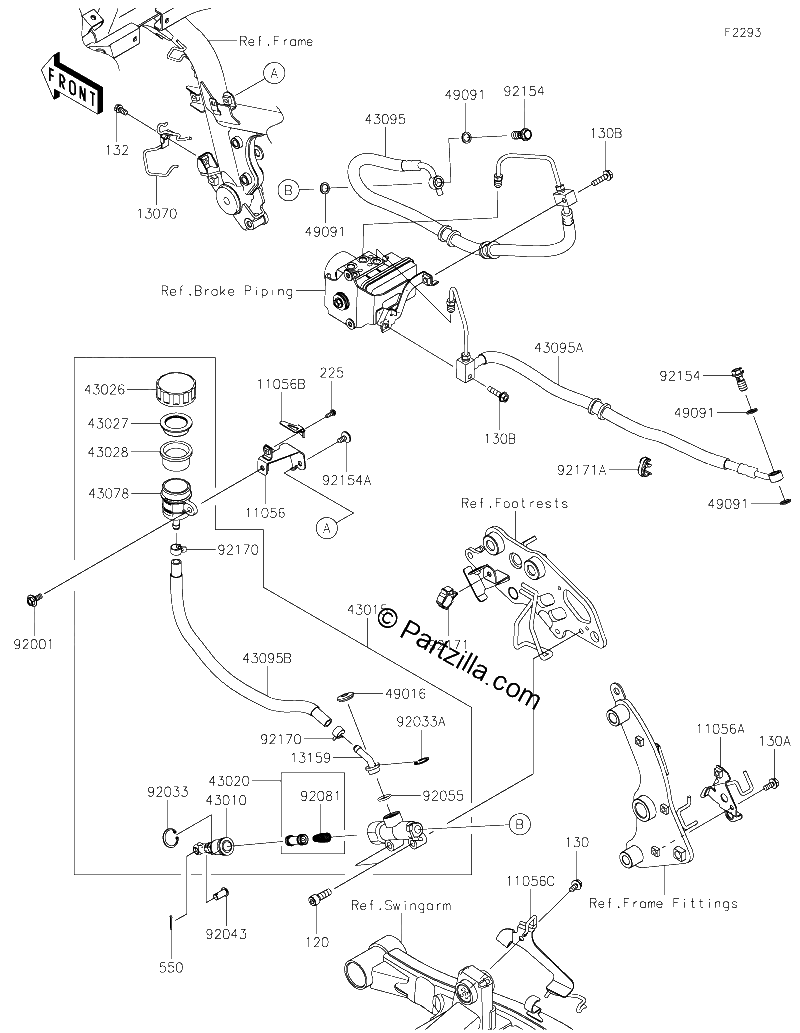 Diagrama de REAR MASTER CYLINDER