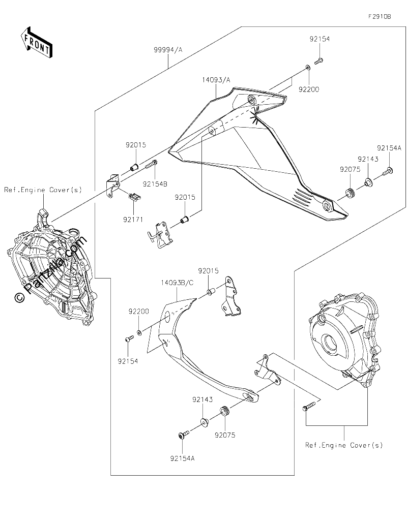 Diagrama de ACCESSORY LOWER COWLING