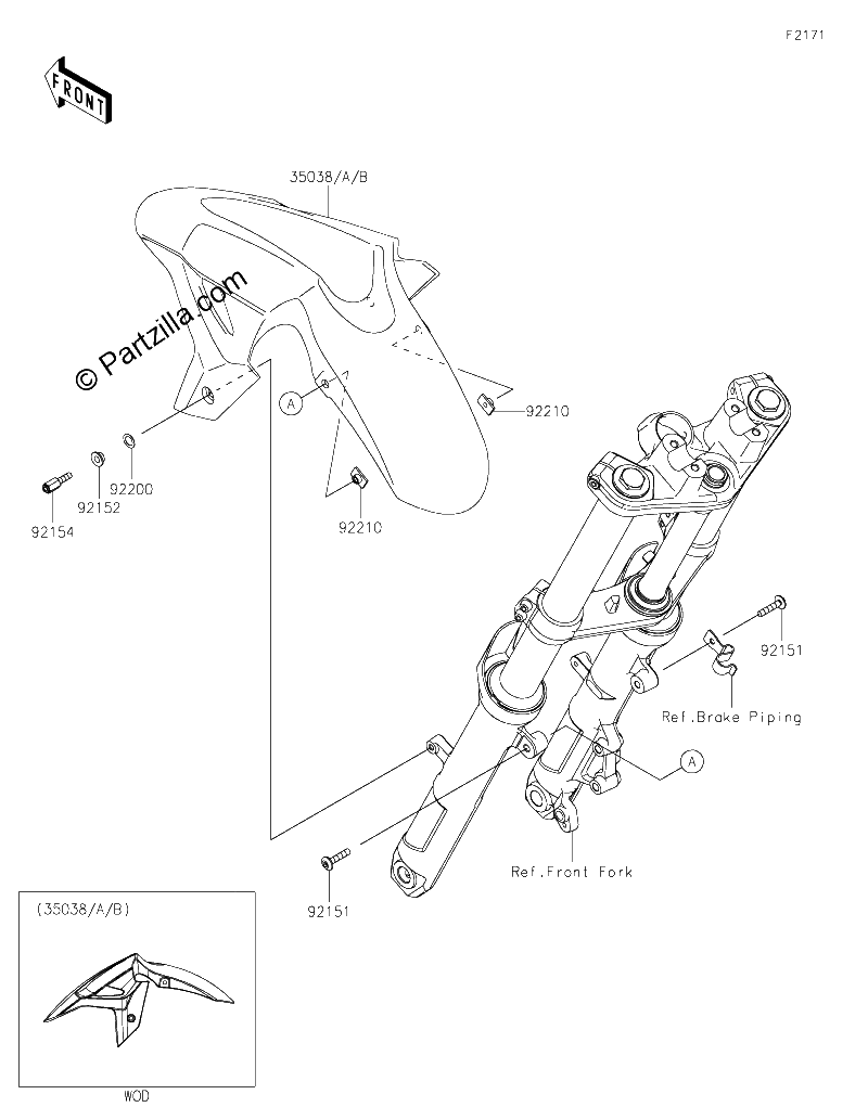 Diagrama de FRONT FENDER S
