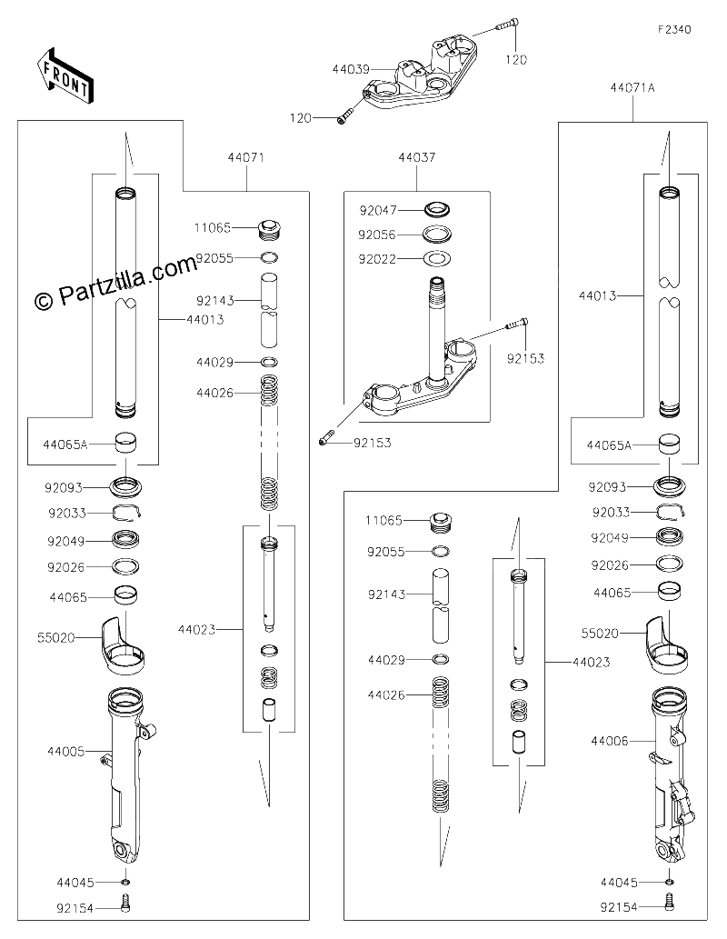 Diagrama de FRONT FORK