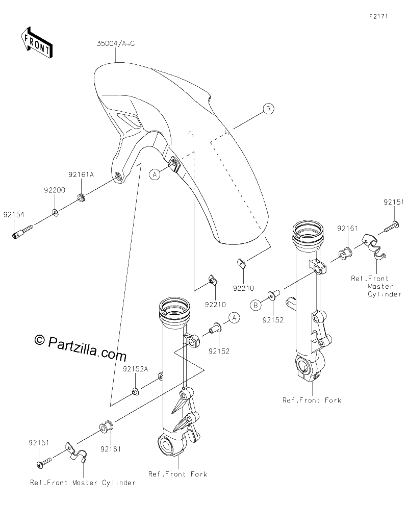 Diagrama de FRONT FENDER S