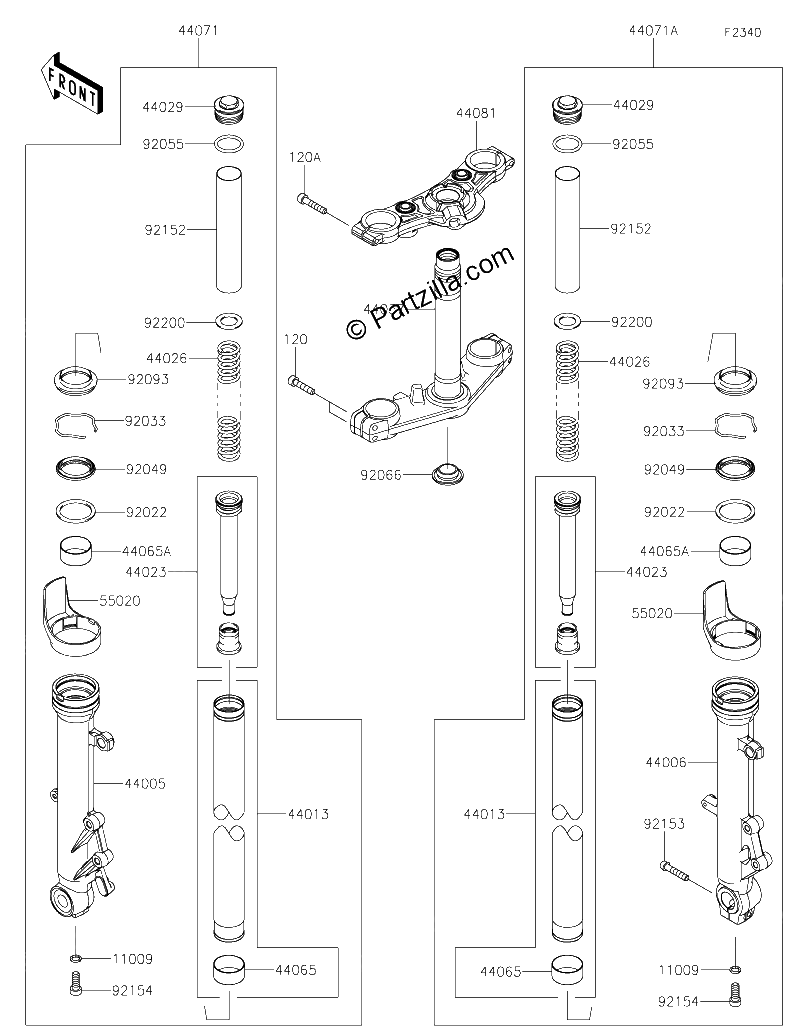 Diagrama de FRONT FORK