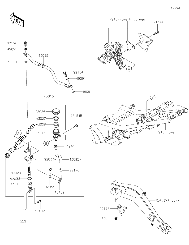 Diagrama de REAR MASTER CYLINDER