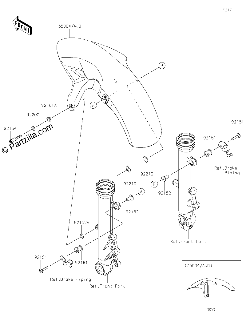 Diagrama de FRONT FENDER S