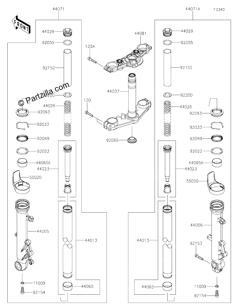 Diagrama de FRONT FORK