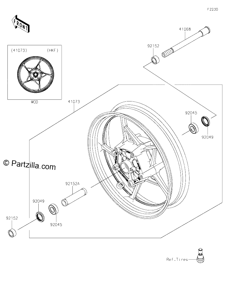 Diagrama de FRONT WHEEL