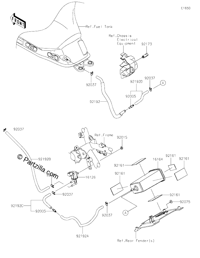 Diagrama de FUEL EVAPORATIVE SYSTEM CA