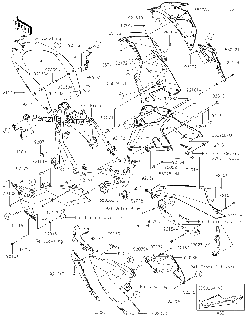 Diagrama de COWLING LOWERS GJF GKF