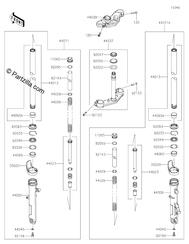 Diagrama de FRONT FORK