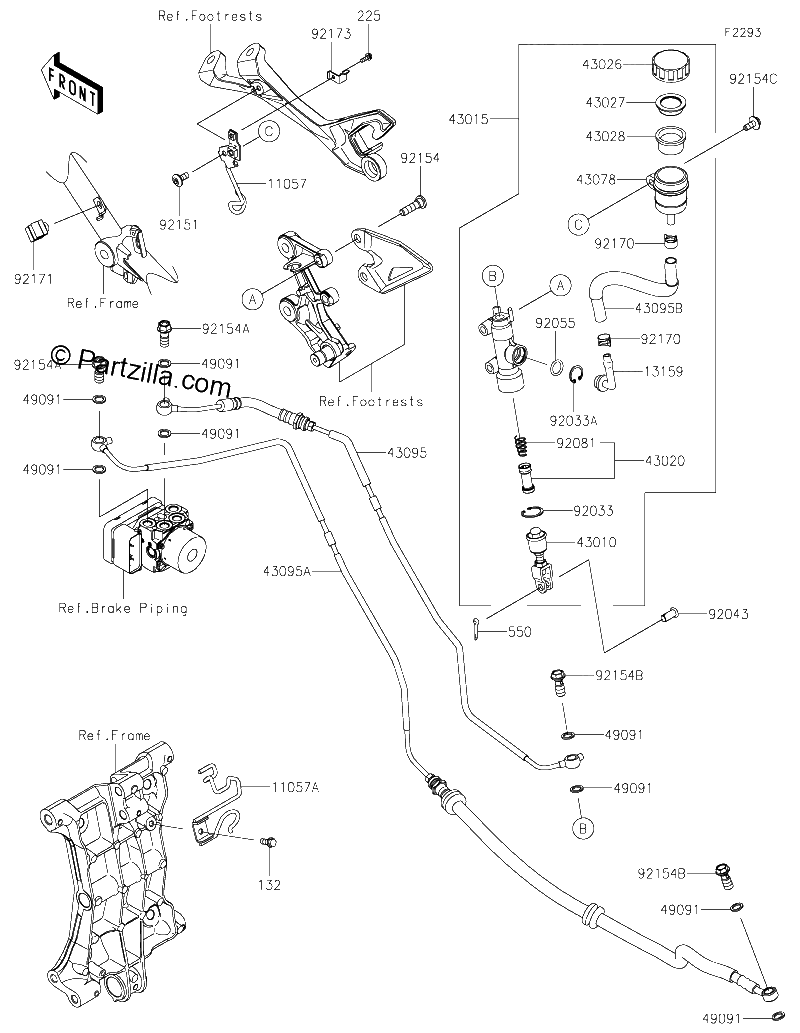 Diagrama de REAR MASTER CYLINDER