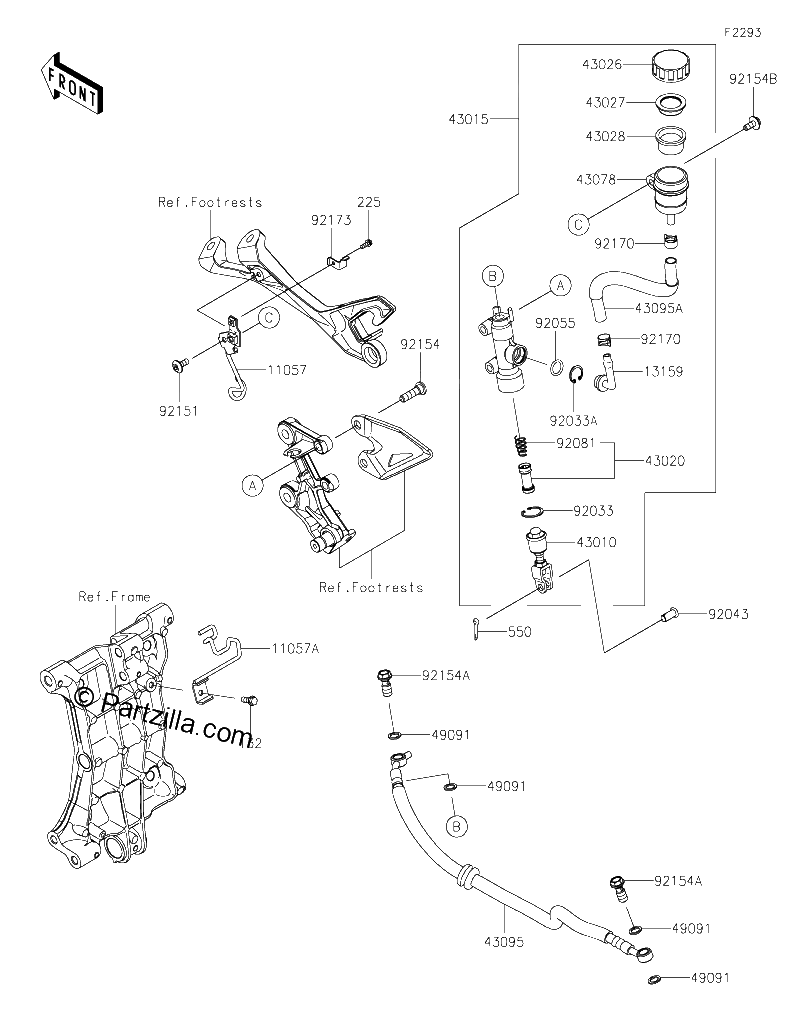 Diagrama de REAR MASTER CYLINDER
