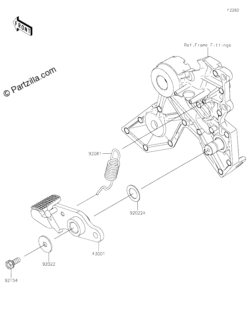 Diagrama de BRAKE PEDAL TORQUE LINK