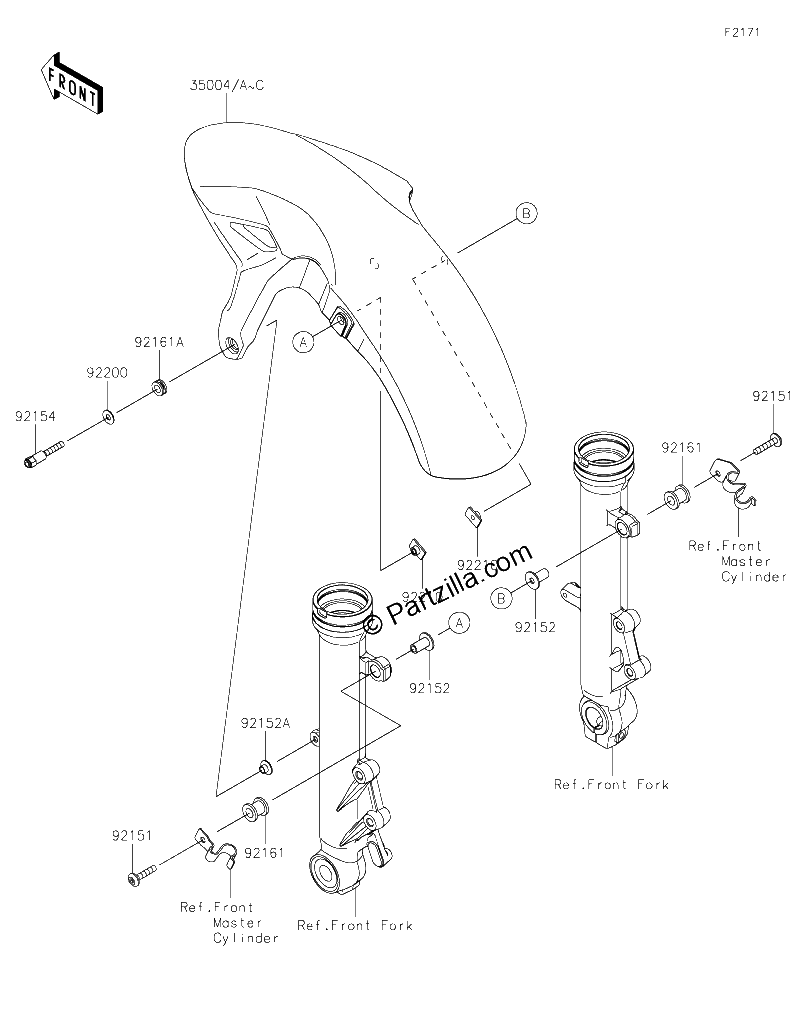 Diagrama de FRONT FENDER S