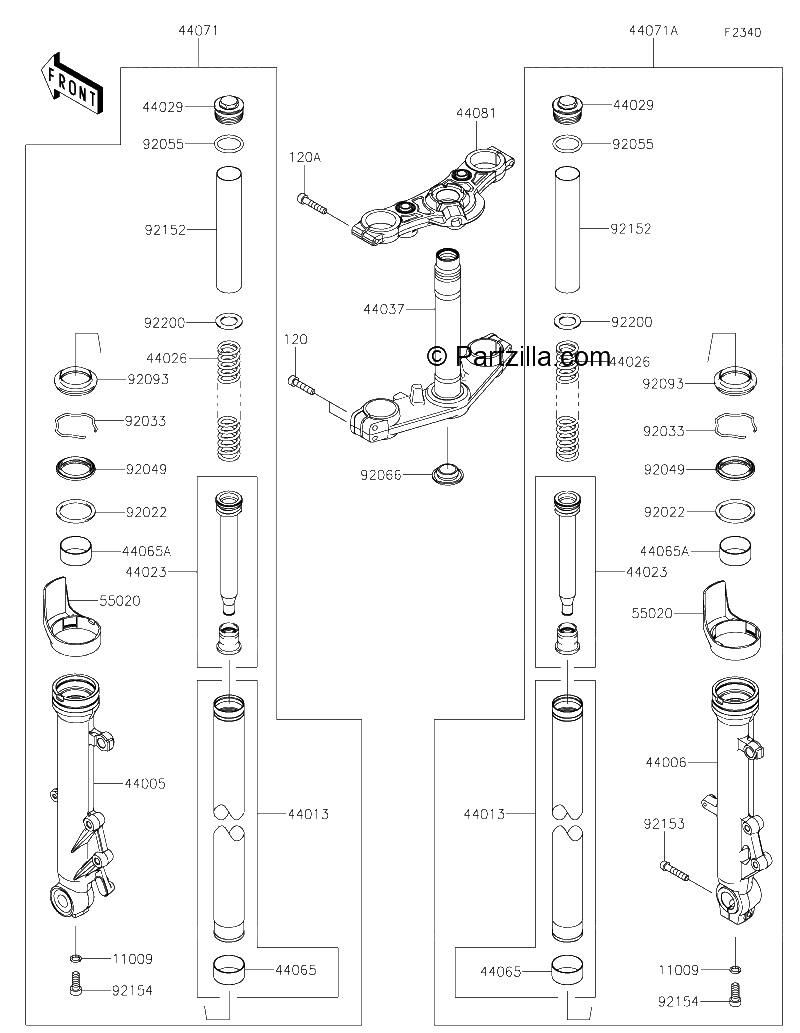 Diagrama de FRONT FORK