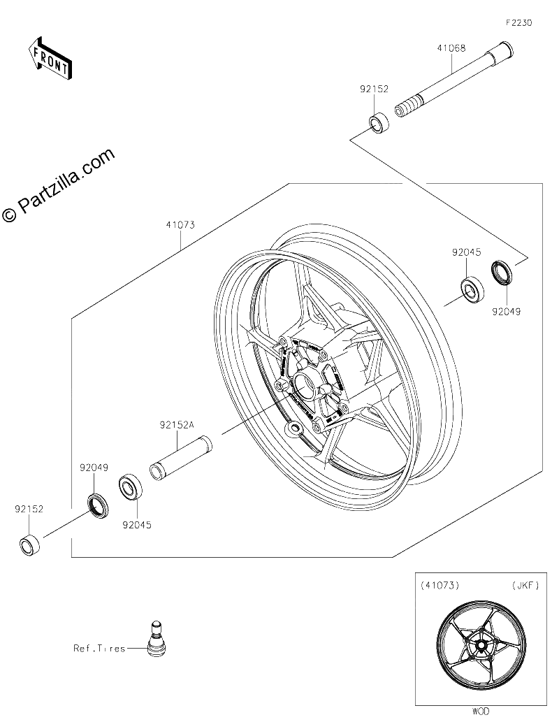 Diagrama de FRONT WHEEL