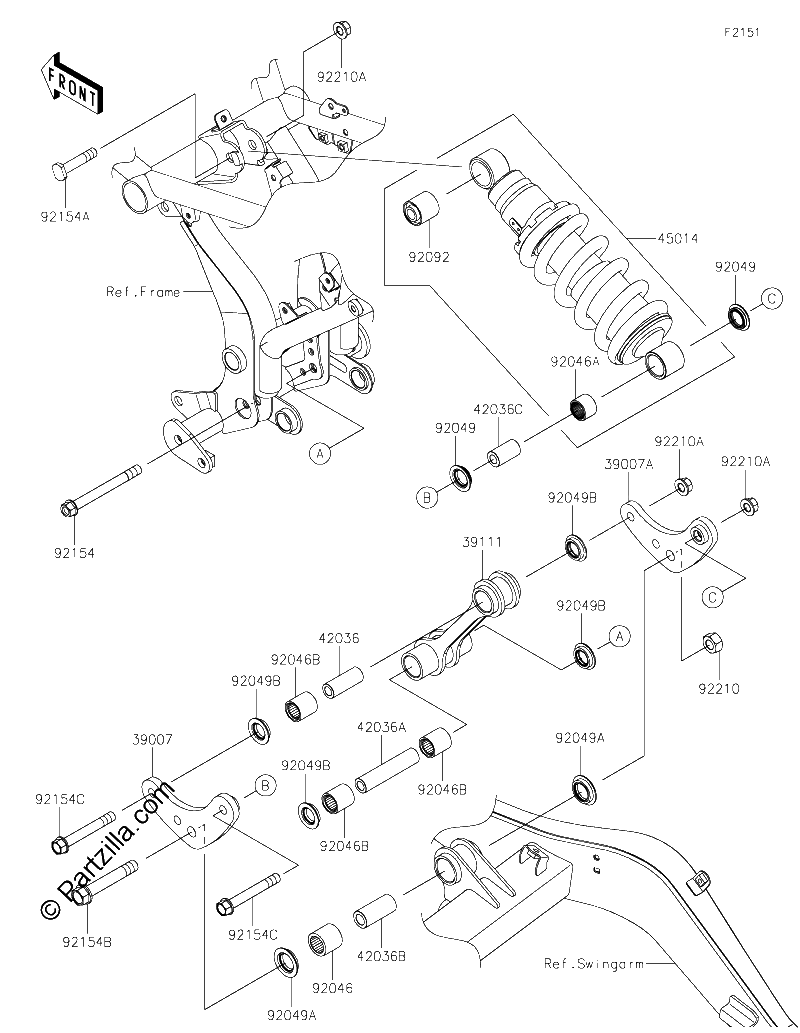 Diagrama de SUSPENSION SHOCK ABSORBER
