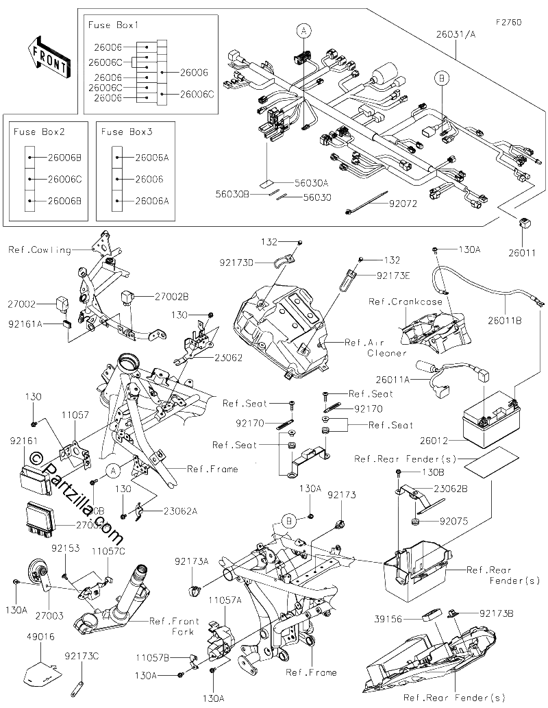 Diagrama de CHASSIS ELECTRICAL EQUIPMENT