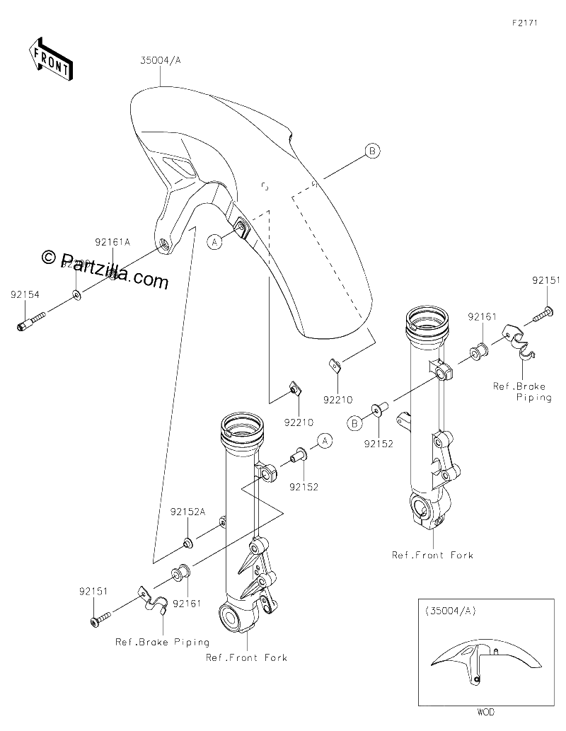 Diagrama de FRONT FENDER S