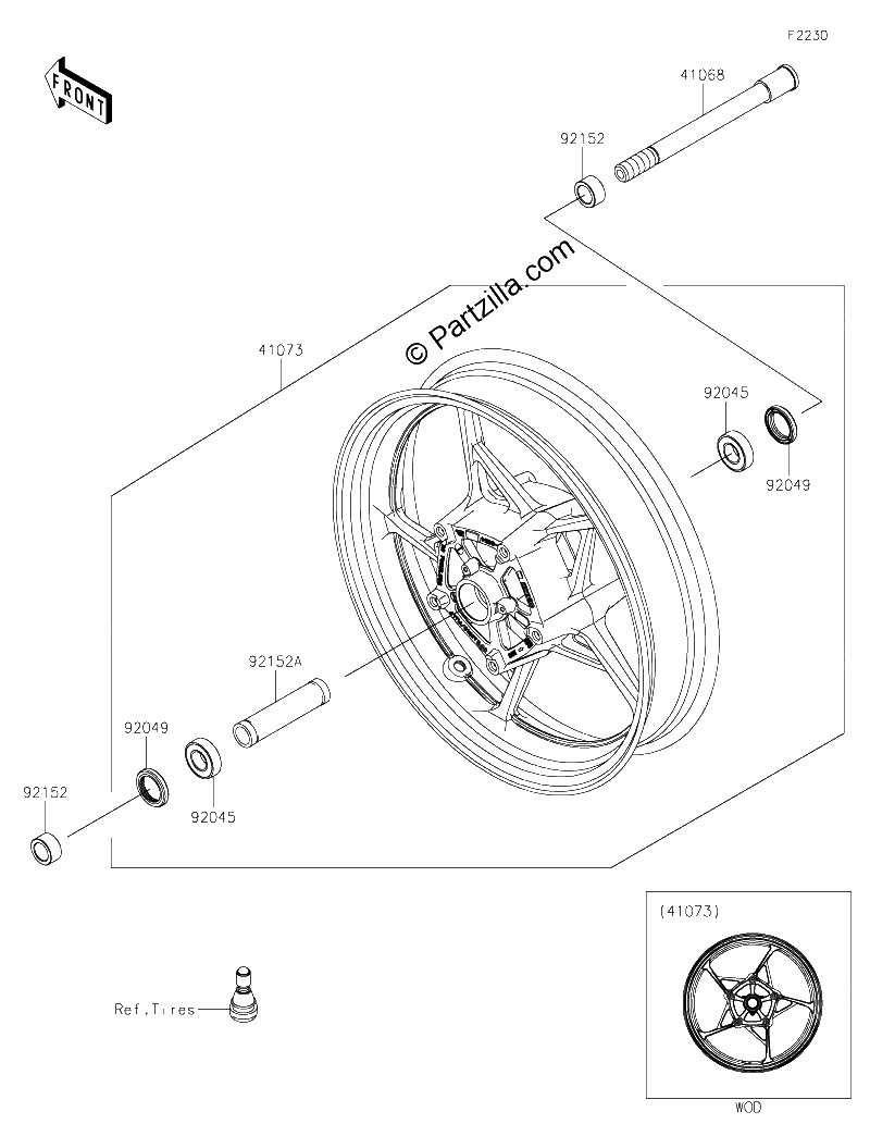 Diagrama de FRONT WHEEL