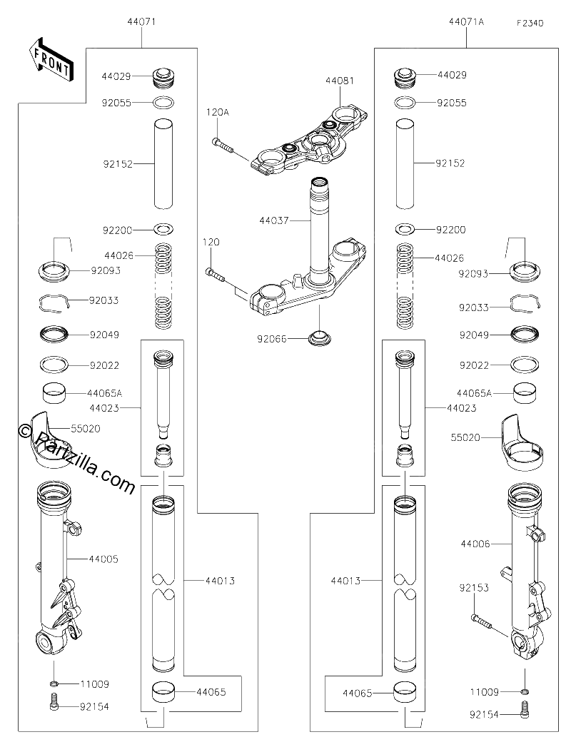 Diagrama de FRONT FORK