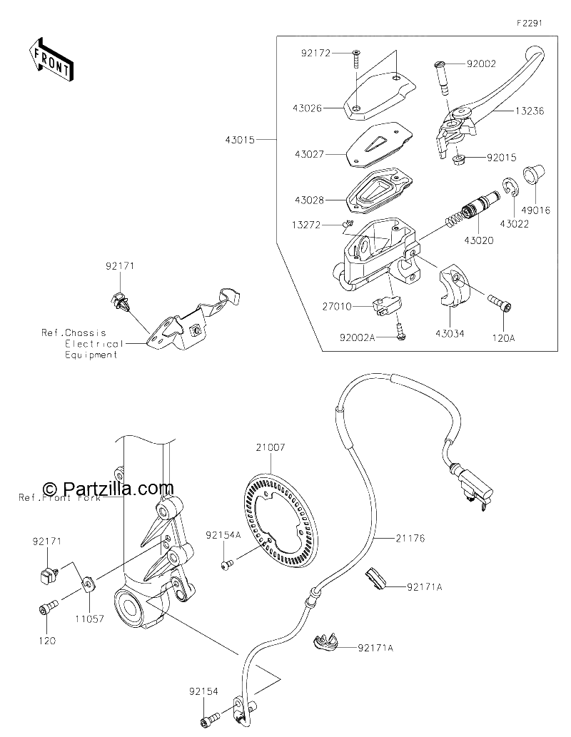 Diagrama de FRONT MASTER CYLINDER