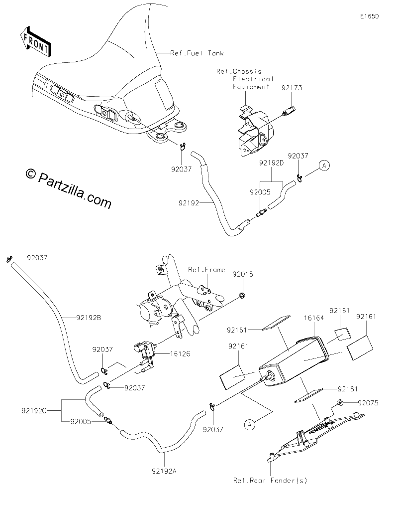 Diagrama de FUEL EVAPORATIVE SYSTEM CA