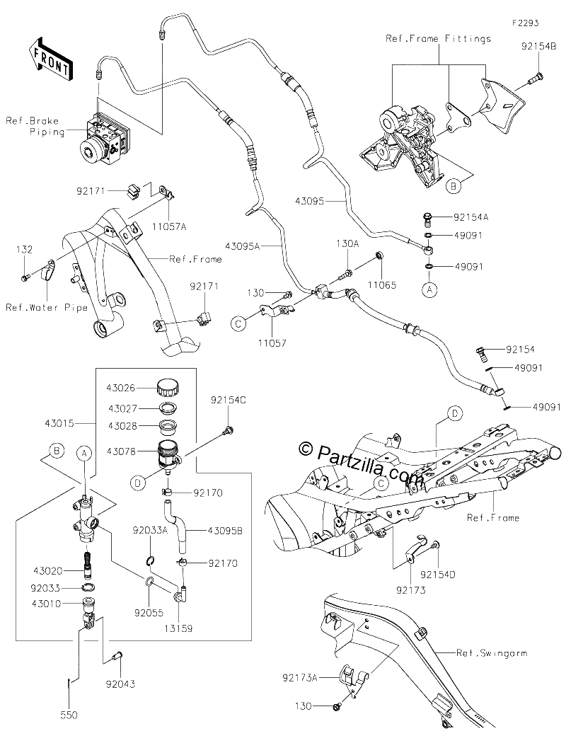 Diagrama de REAR MASTER CYLINDER