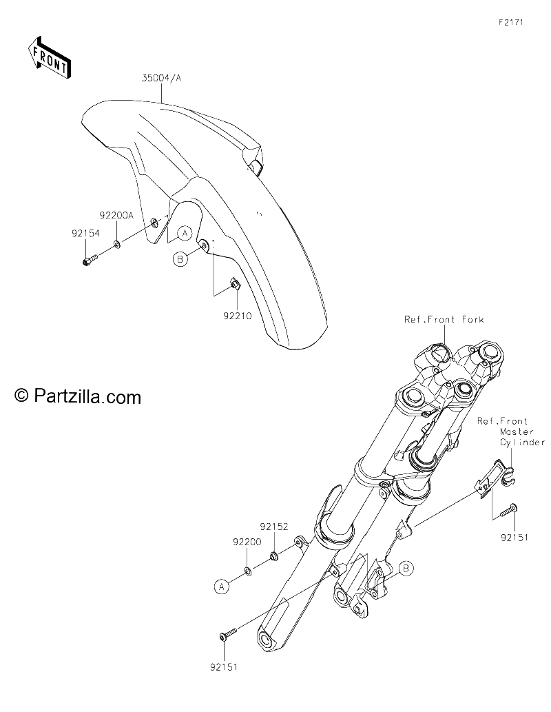 Diagrama de FRONT FENDER S