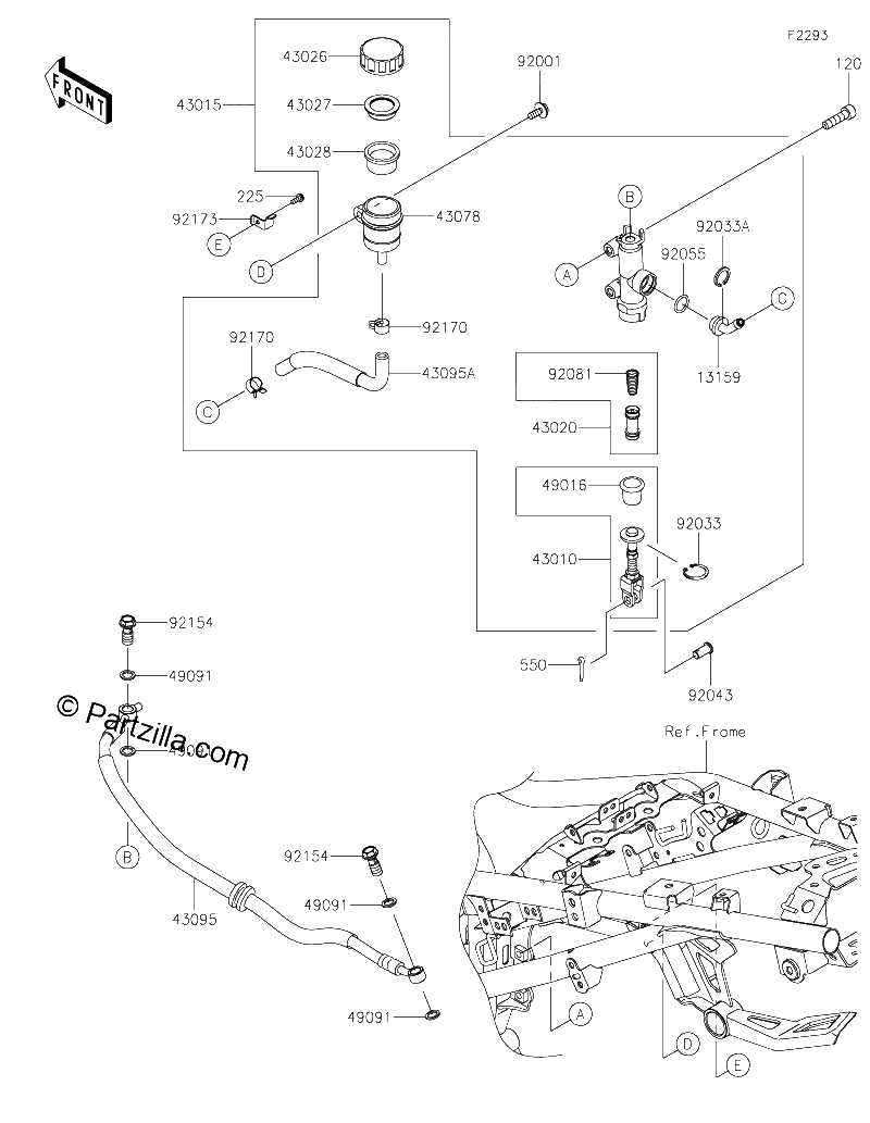 Diagrama de REAR MASTER CYLINDER