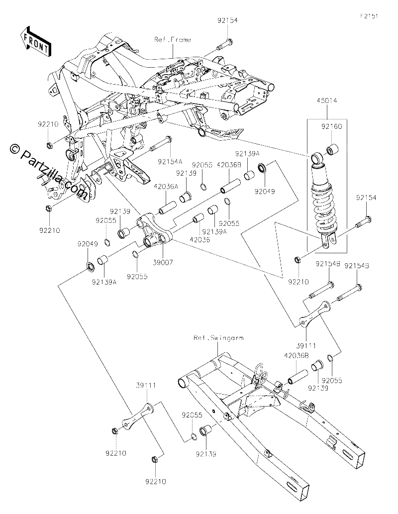 Diagrama de SUSPENSION SHOCK ABSORBER