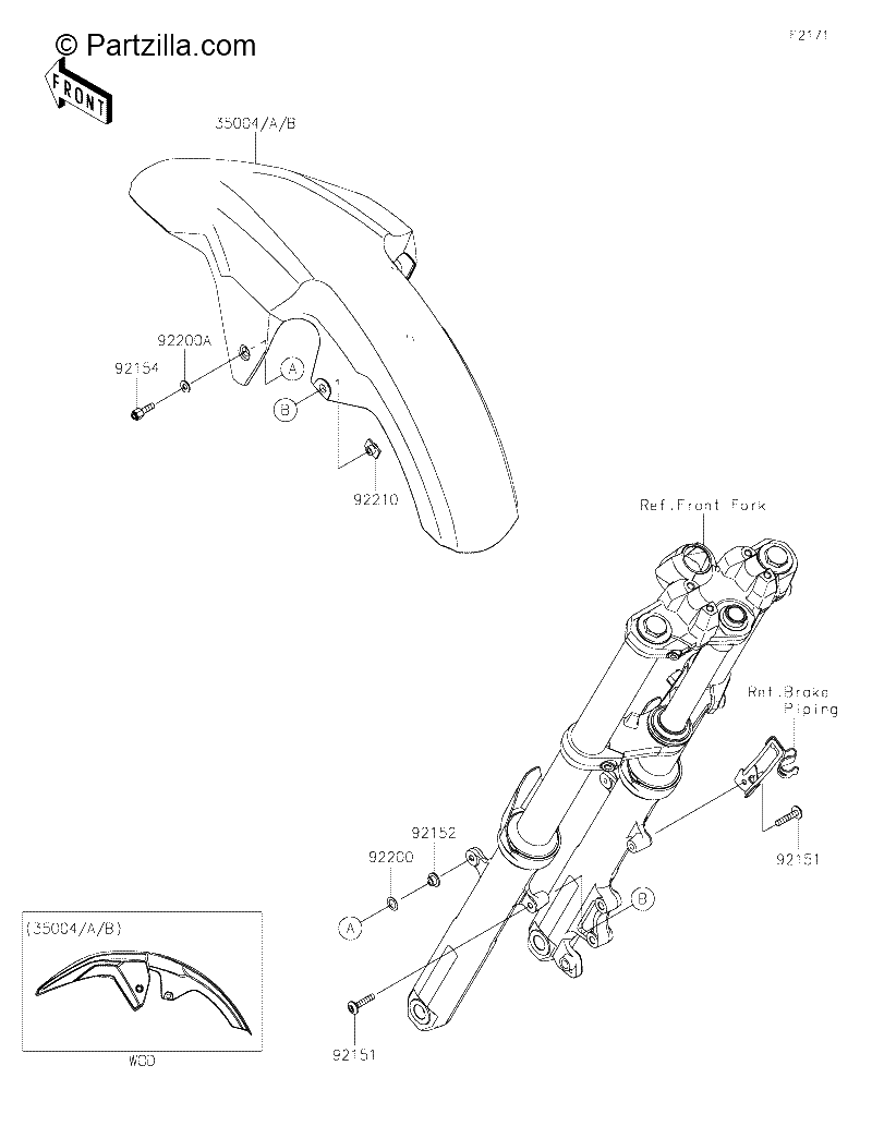 Diagrama de FRONT FENDER S