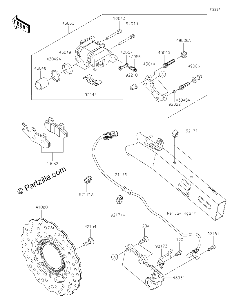 Diagrama de REAR BRAKE