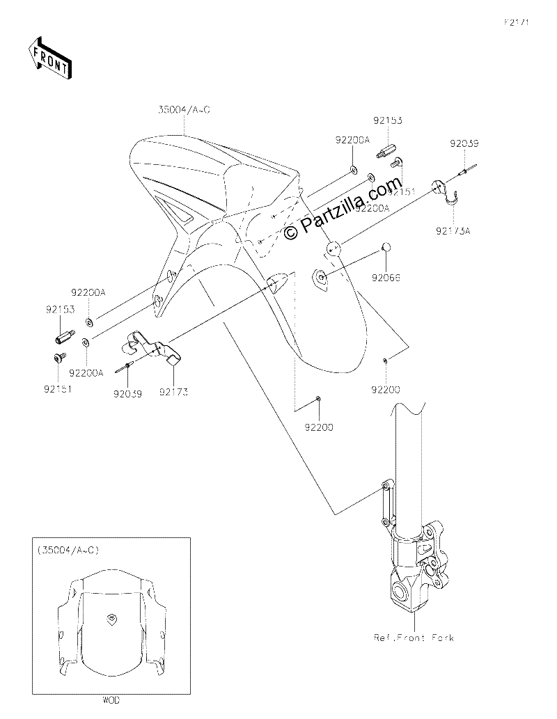 Diagrama de FRONT FENDER S