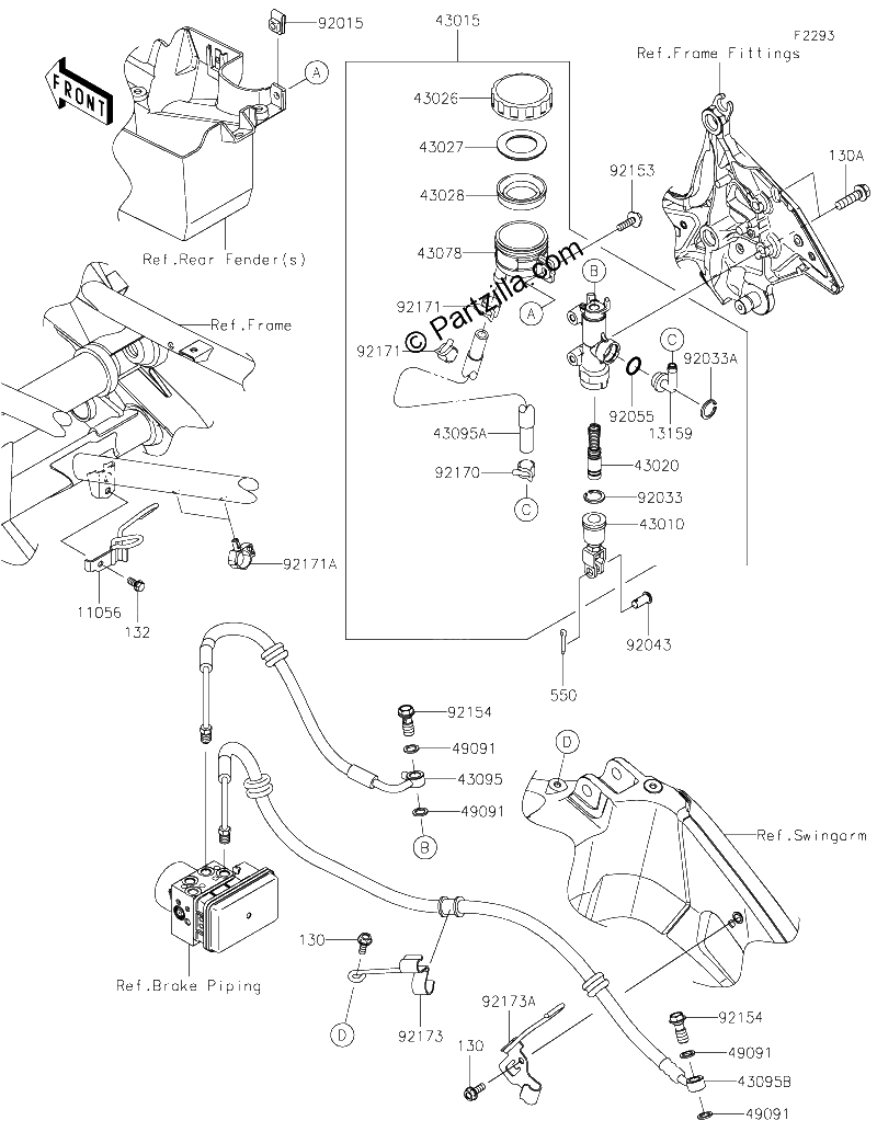 Diagrama de REAR MASTER CYLINDER