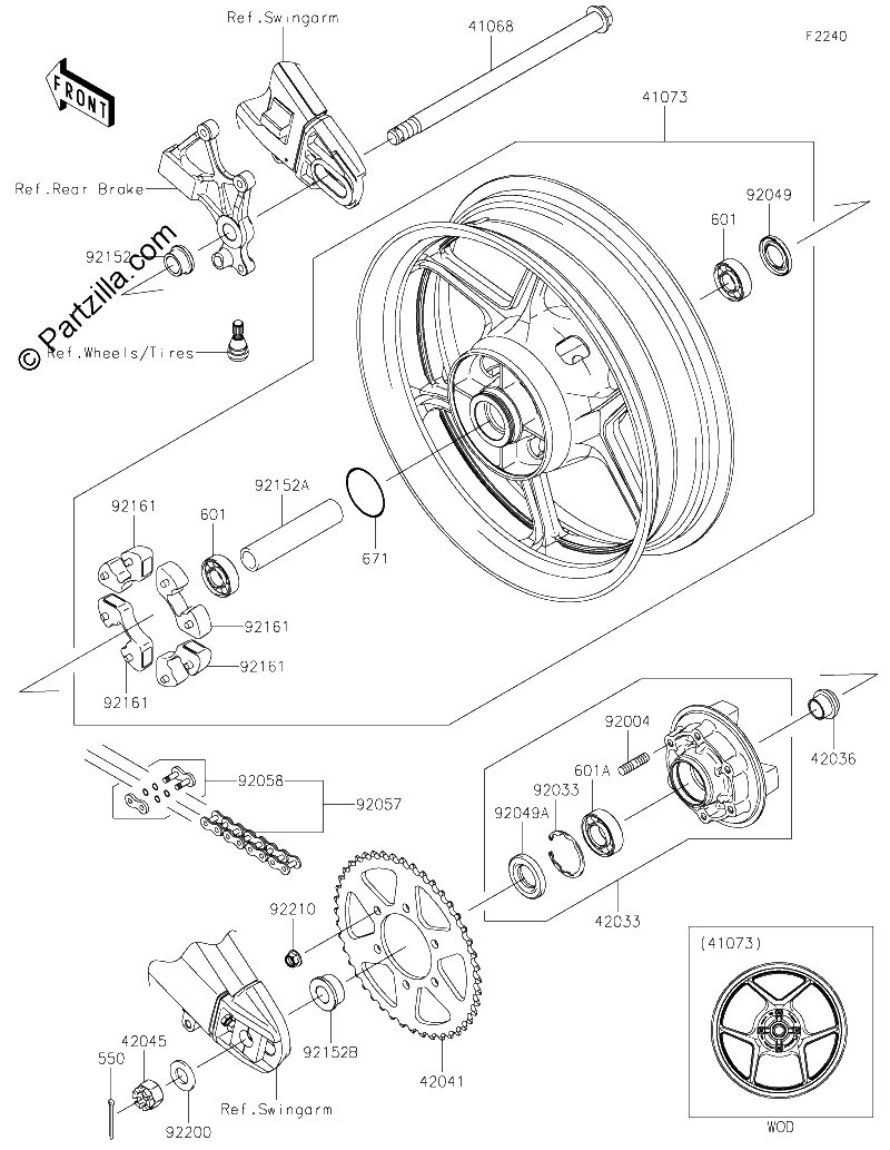 Diagrama de REAR HUB