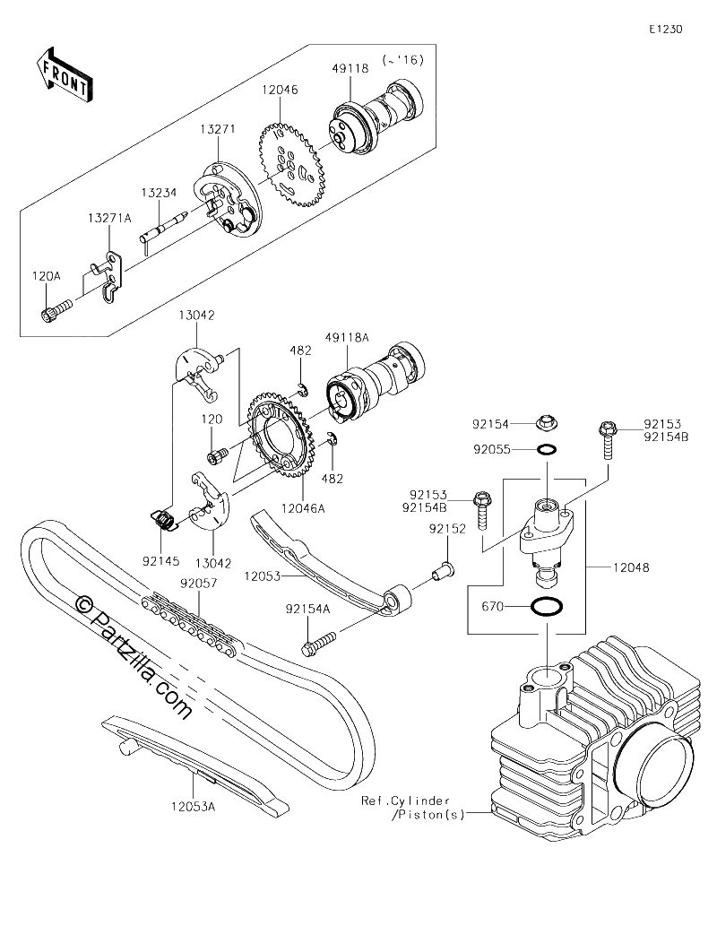 Diagrama de CAMSHAFT S TENSIONER