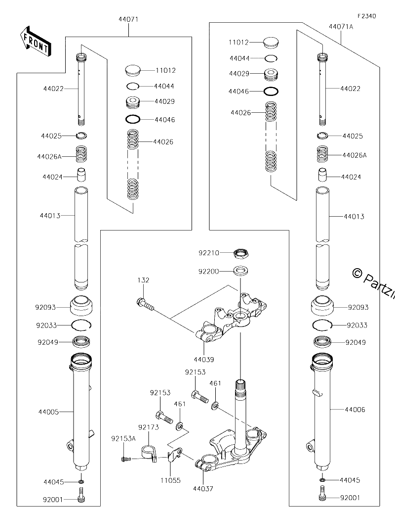 Diagrama de FRONT FORK