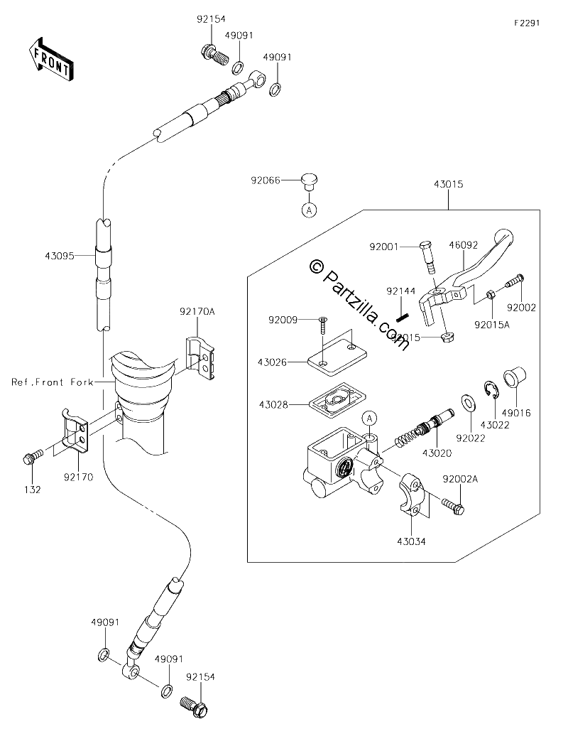 Diagrama de FRONT MASTER CYLINDER