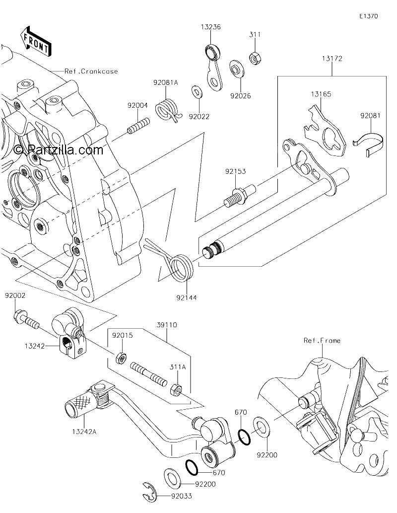 Diagrama de GEAR CHANGE MECHANISM