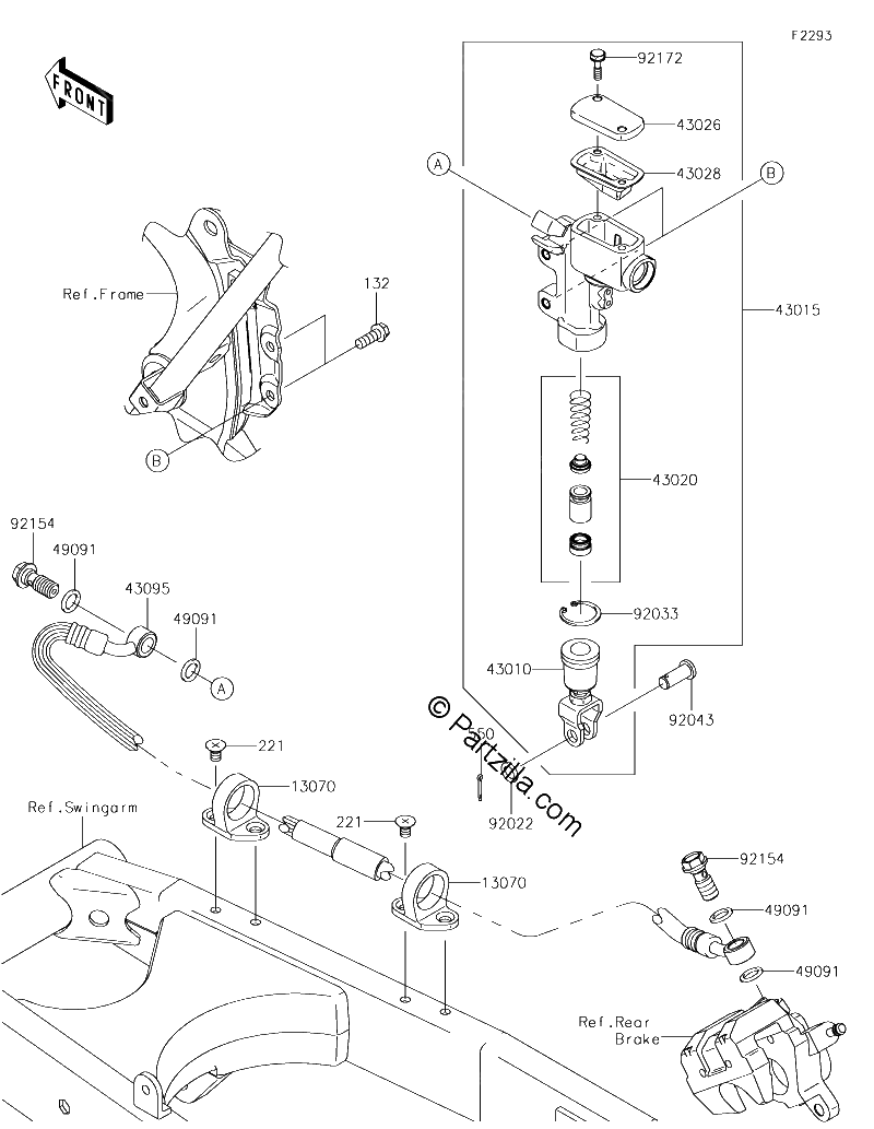 Diagrama de REAR MASTER CYLINDER
