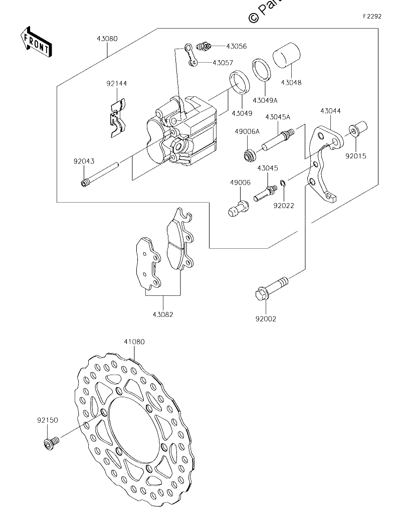 Diagrama de FRONT BRAKE