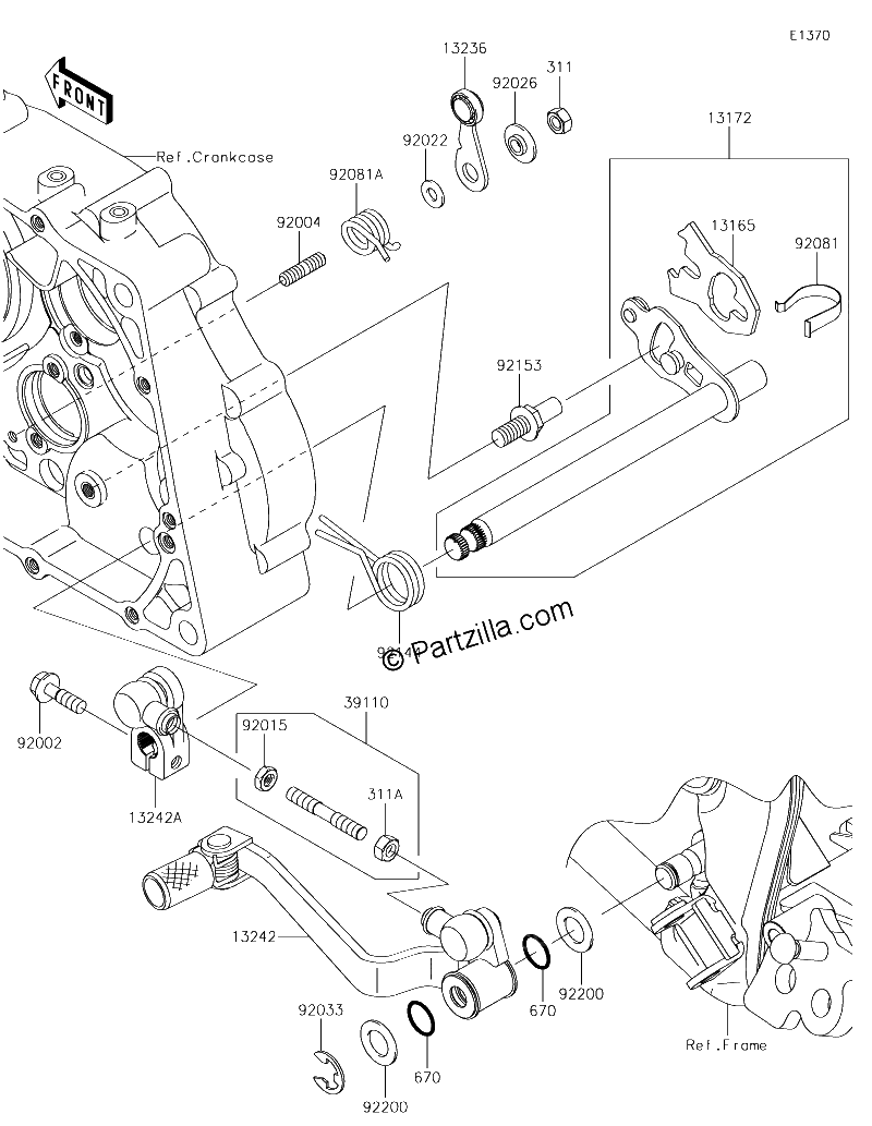 Diagrama de GEAR CHANGE MECHANISM