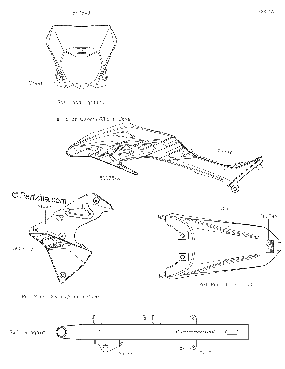 Diagrama de DECALS GREEN JJF