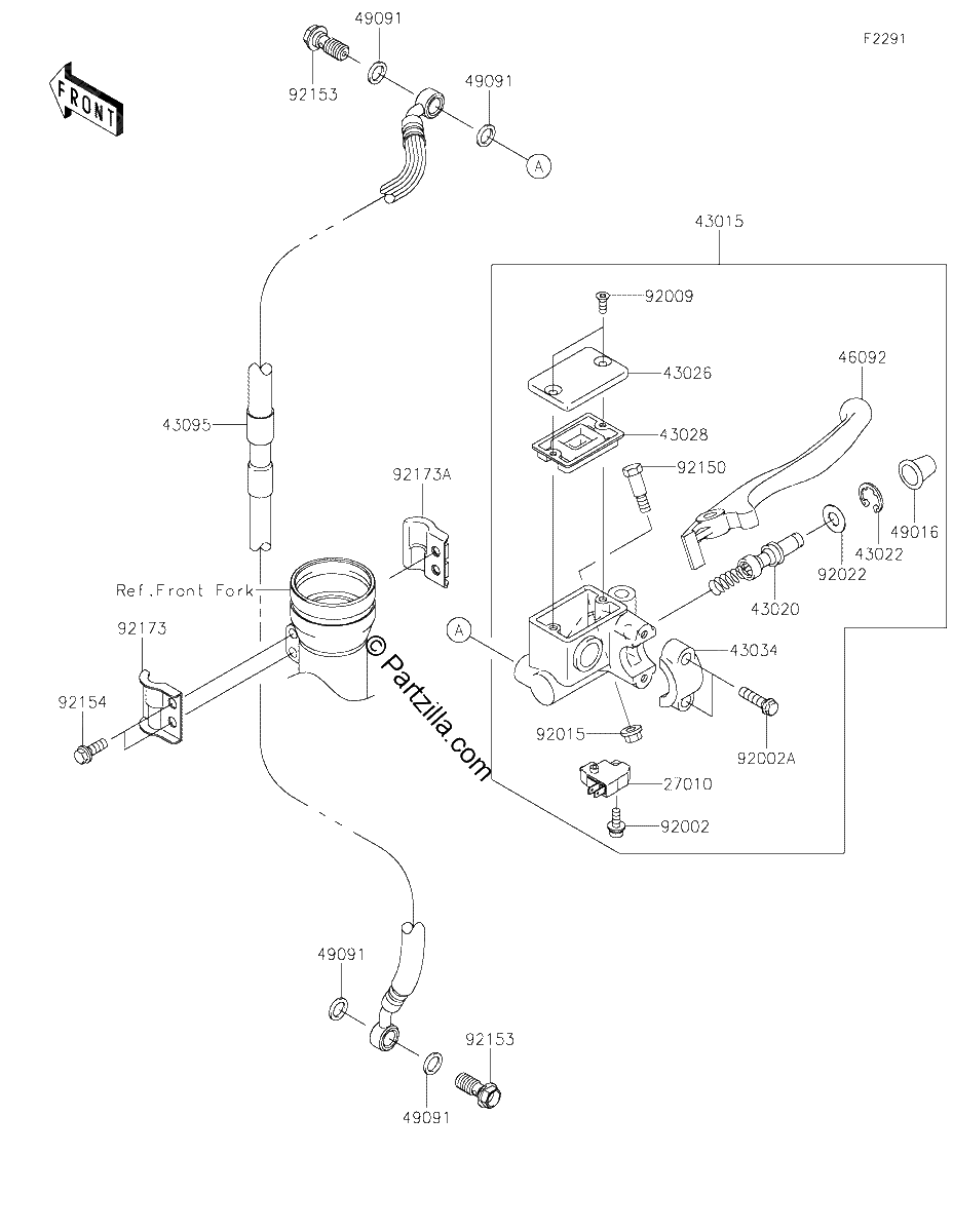 Diagrama de FRONT MASTER CYLINDER