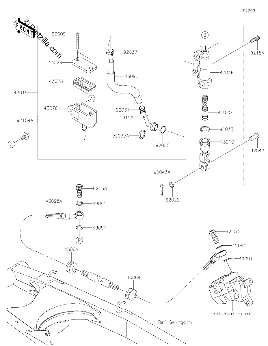 Diagrama de REAR MASTER CYLINDER
