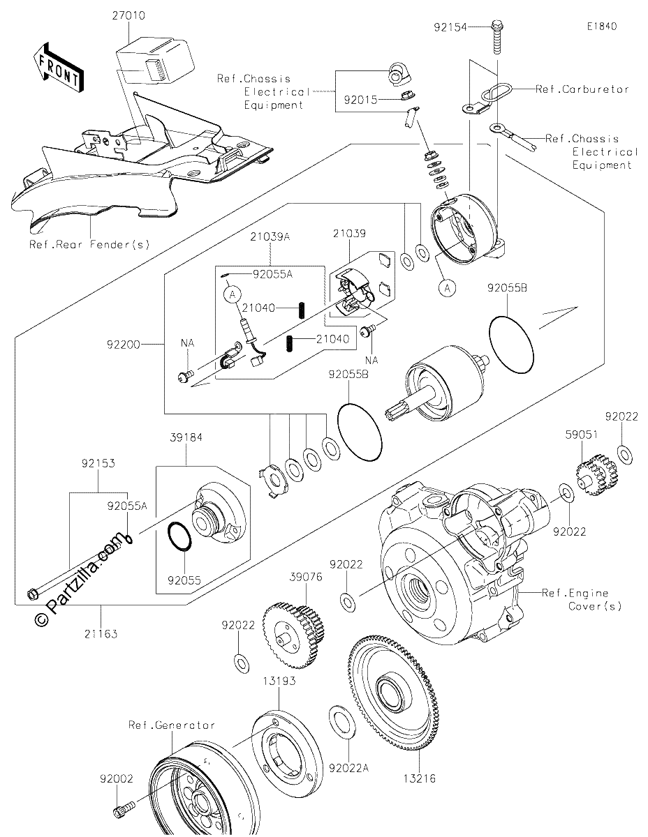 Diagrama de STARTER MOTOR