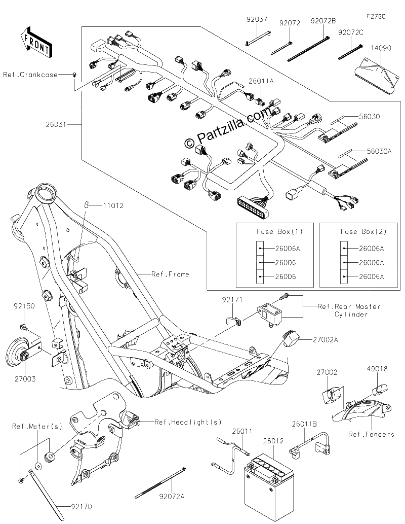 Diagrama de CHASSIS ELECTRICAL EQUIPMENT
