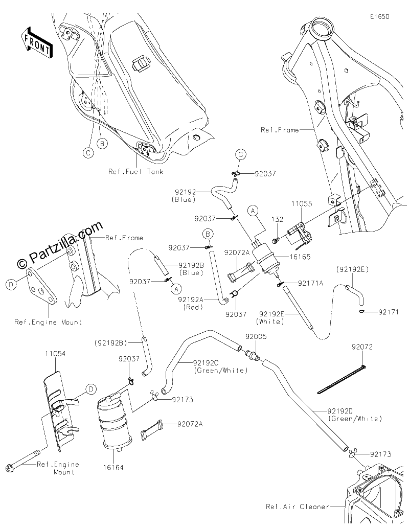 Diagrama de FUEL EVAPORATIVE SYSTEM CA