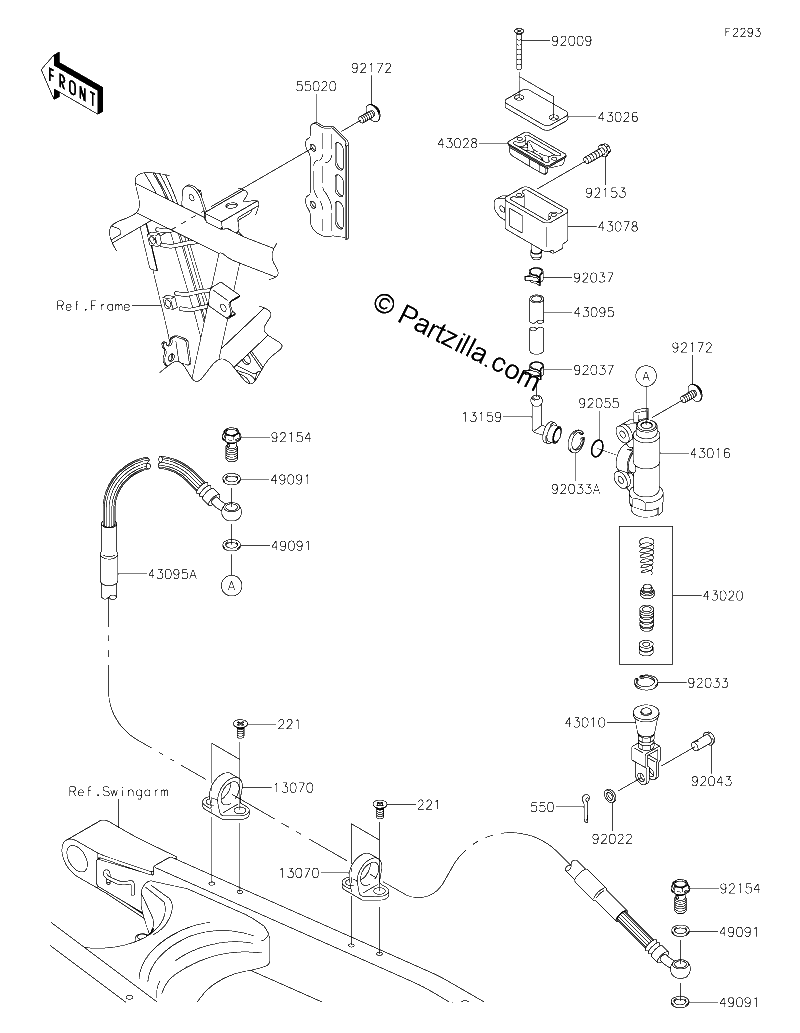 Diagrama de REAR MASTER CYLINDER