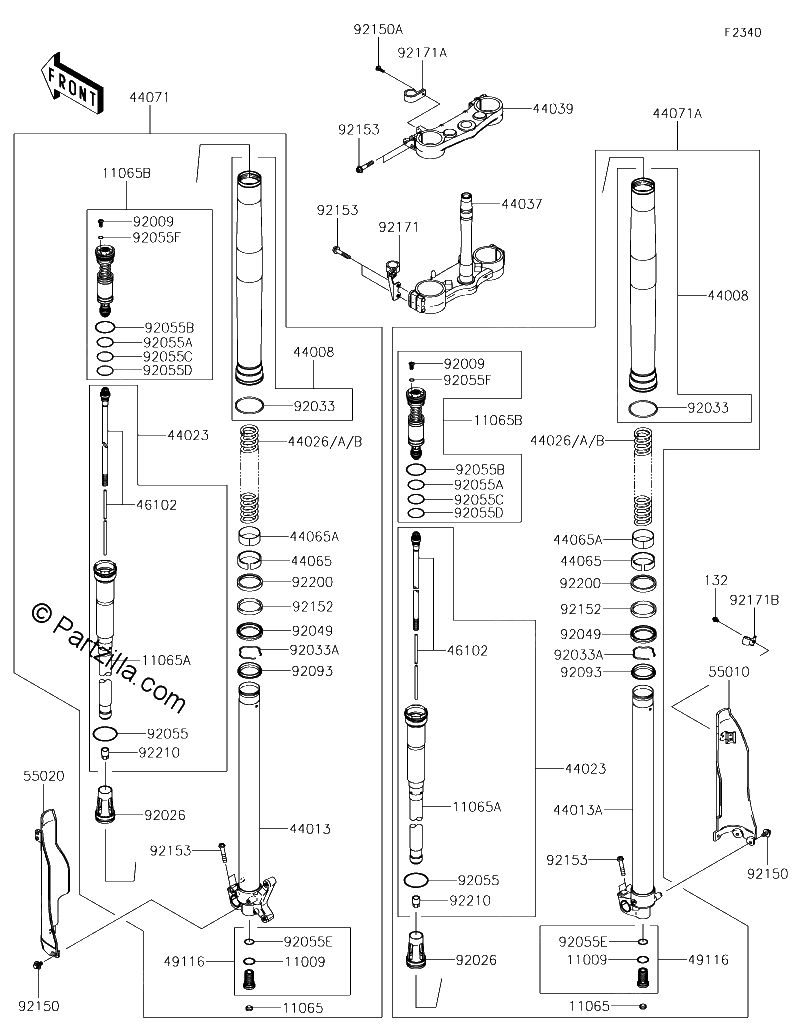 Diagrama de FRONT FORK